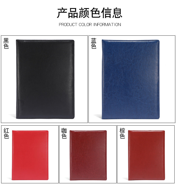 a4多功能皮质文件夹定制商务谈单合同夹黑色收纳夹跨境经理夹包邮