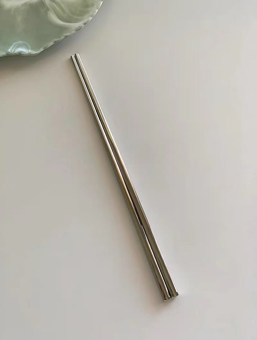 厚葡萄牙ins轻奢哑光拉丝304不锈钢餐具刀子叉勺子筷子套装酒店
