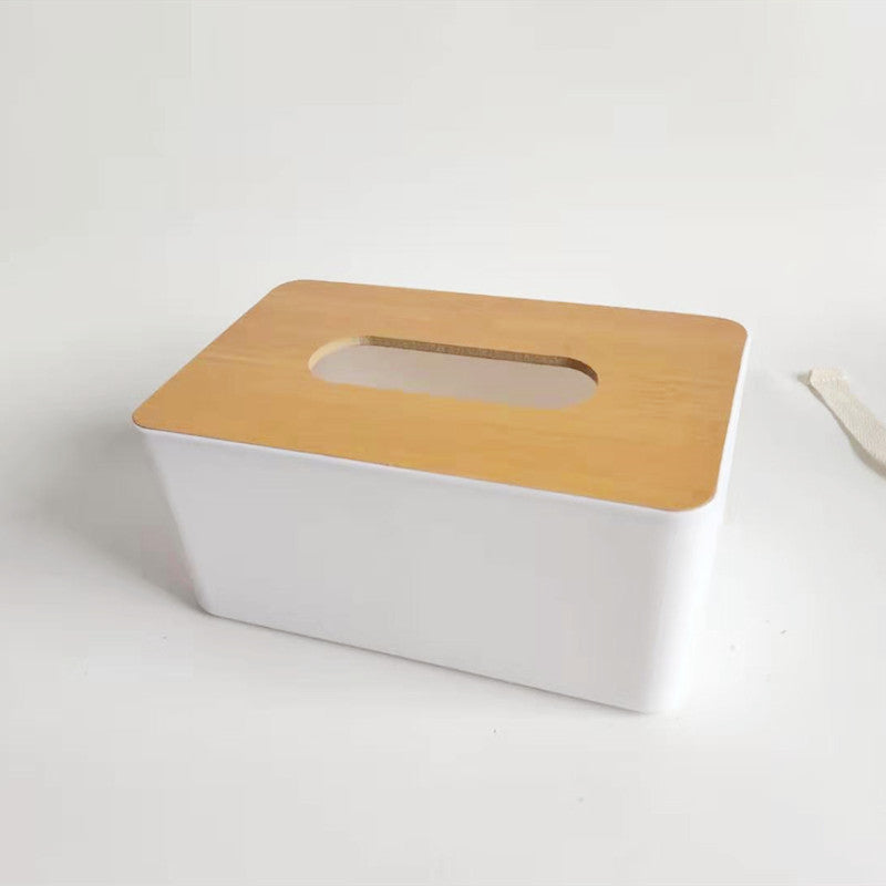日式木质盖桌面居家纸巾盒纸抽纸盒车用礼品广告大号纸巾盒LOGO