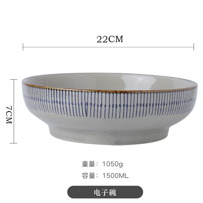 日式餐具碗碟套装组合陶瓷米饭碗泡面碗沙拉碗大汤碗家用酒店餐厅