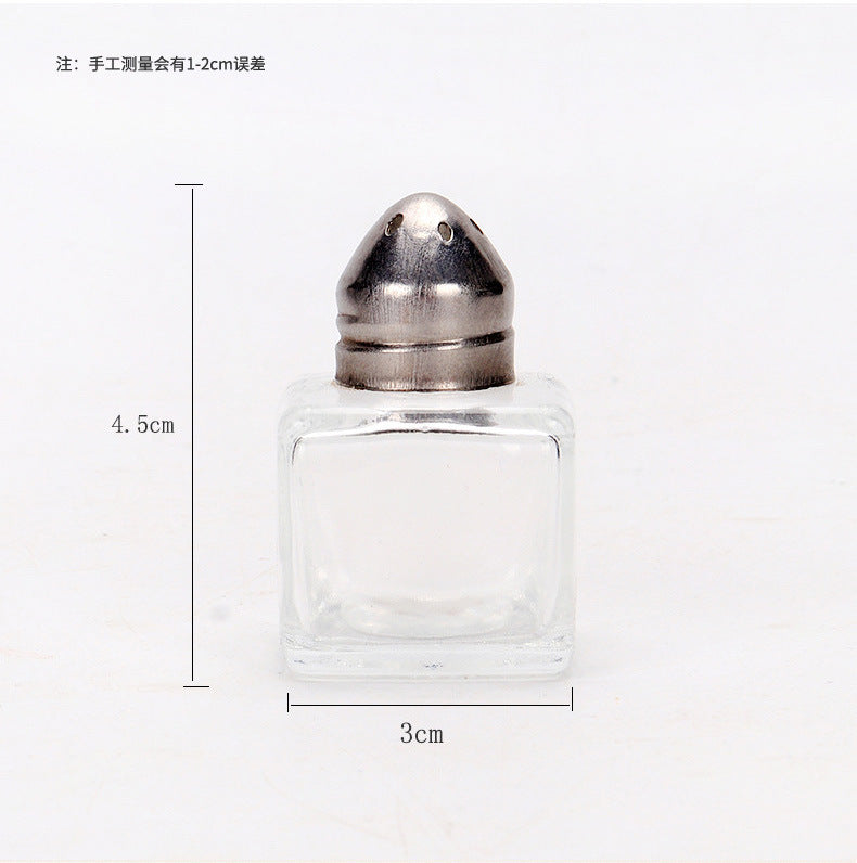 小号迷你带孔调料罐调味玻璃瓶便携户外烧烤佐料瓶家用调料瓶批发