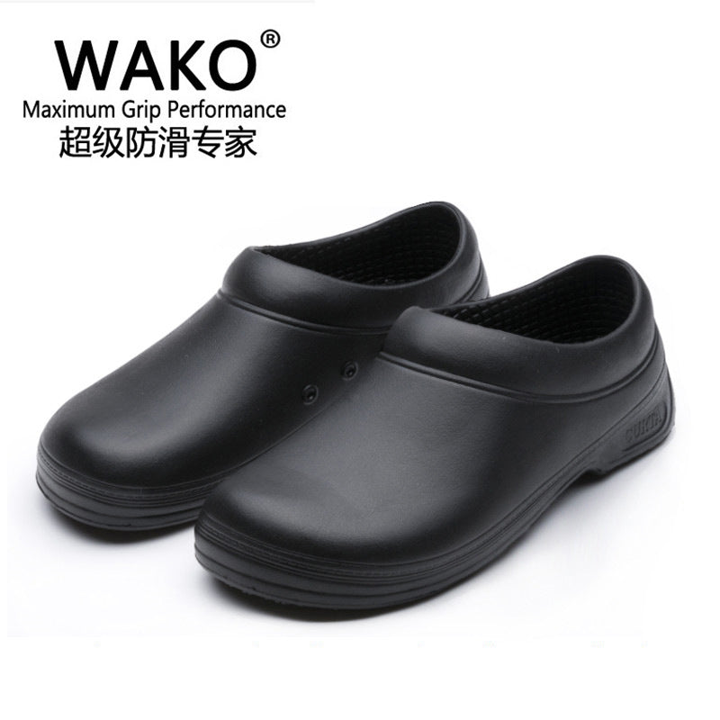 滑克WAKO厨师鞋防滑厨房鞋工作鞋防油防水耐磨后厨胶鞋专用EVA鞋