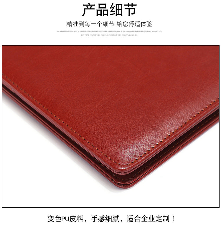 a4多功能皮质文件夹定制商务谈单合同夹黑色收纳夹跨境经理夹包邮