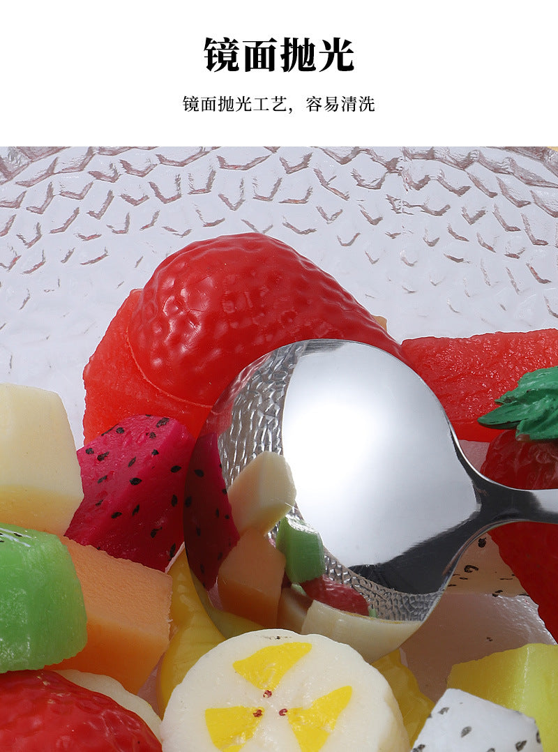 日式木柄不锈钢刀叉勺子西餐牛排刀实木不锈钢餐具汤勺水果甜品叉