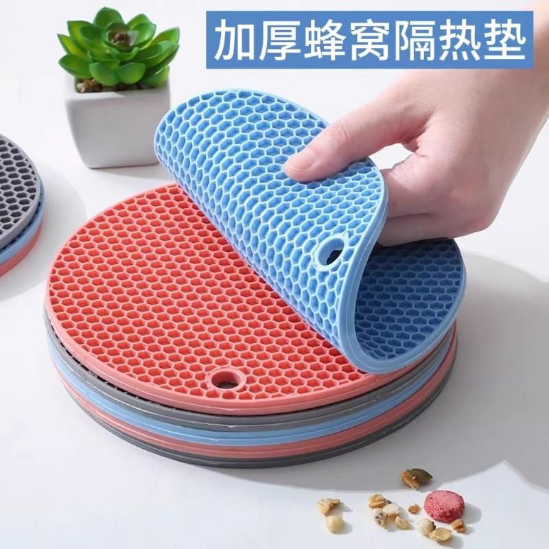硅胶隔热垫餐桌垫防烫耐高温厨房家用杯垫锅垫砂锅垫加厚圆形餐垫