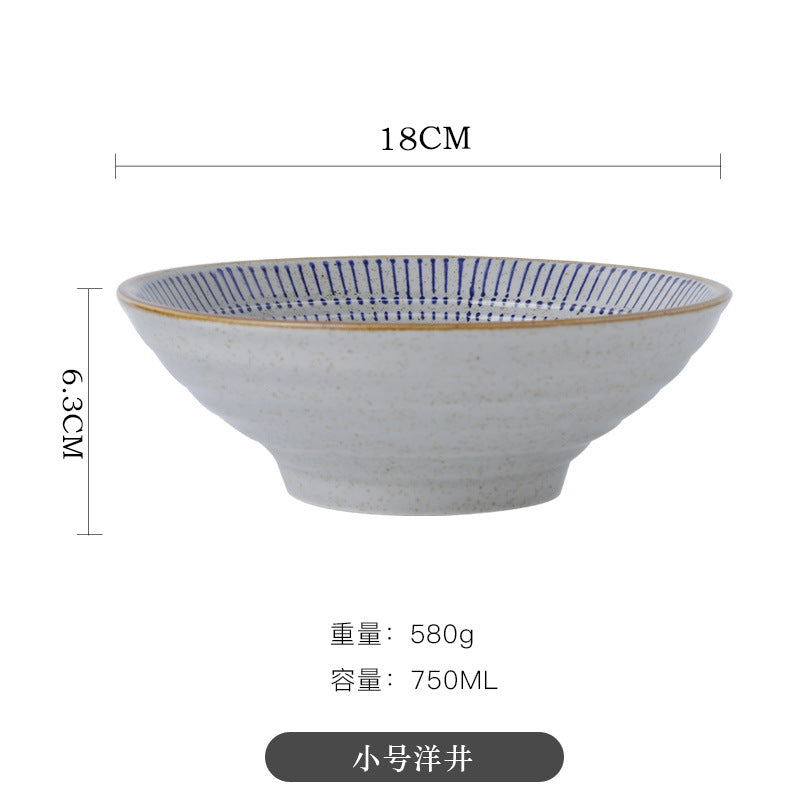 日式餐具碗碟套装组合陶瓷米饭碗泡面碗沙拉碗大汤碗家用酒店餐厅