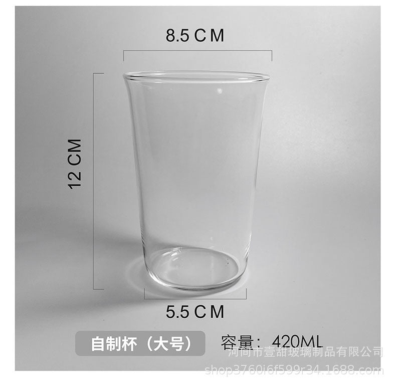 咖啡店透明高硼硅玻璃杯咖啡冷饮杯简约水杯家用玻璃单层杯冷萃杯