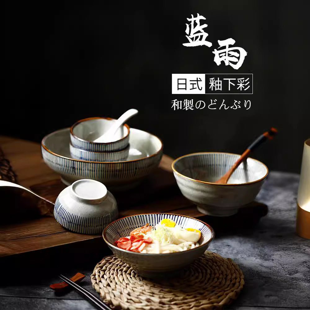 日式餐具碗碟套装组合陶瓷米饭碗泡面碗沙拉碗大汤碗家用酒店餐厅