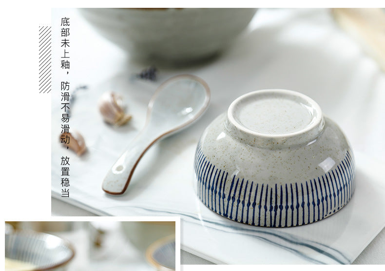 日式餐具碗碟套装组合陶瓷米饭碗泡面碗沙拉碗大汤碗家用酒店餐厅