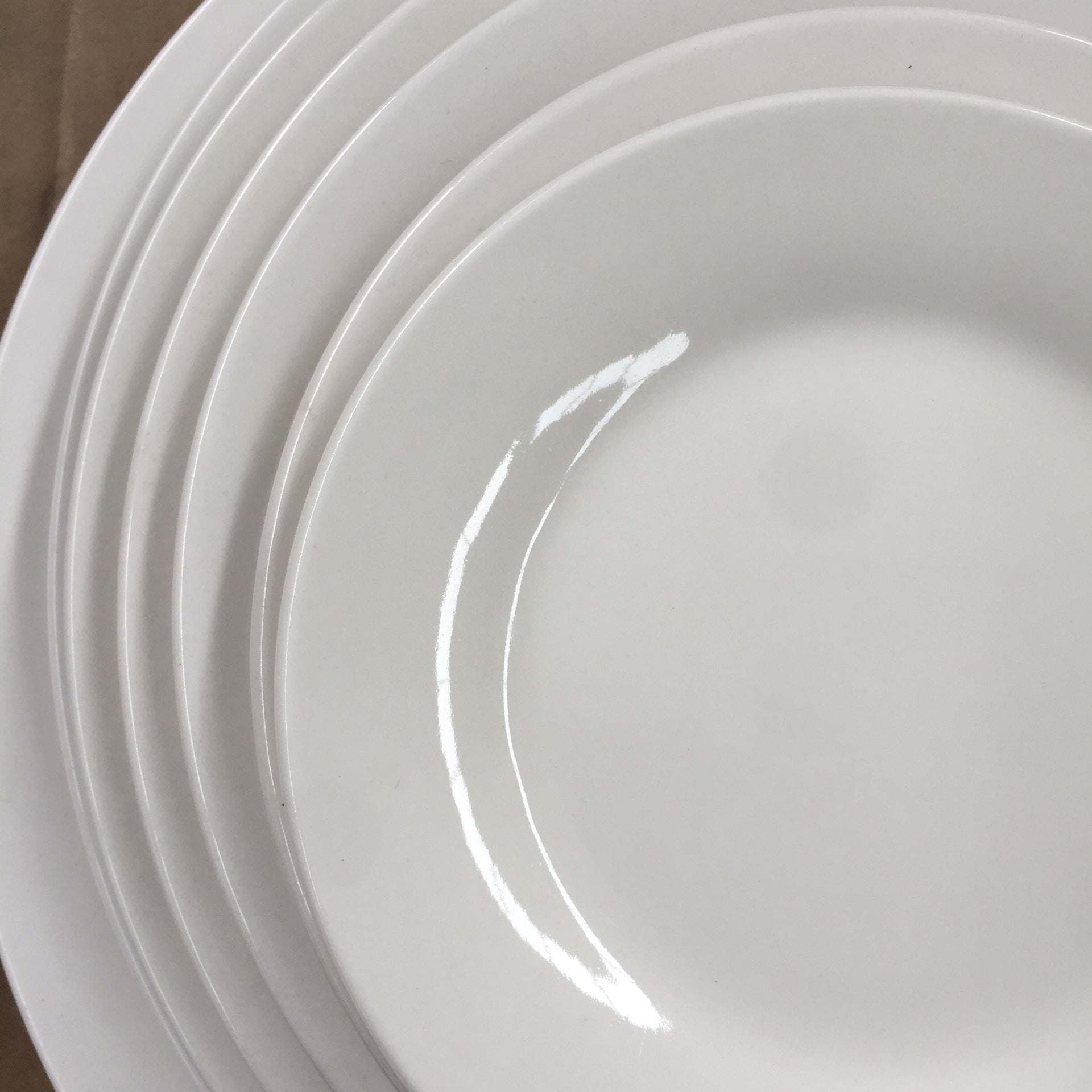 厂家直销酒店饭店家用纯白色平盘6寸平盘-14寸平盘菜盘菜碟子