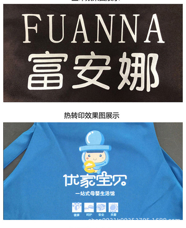 夏季帆布围裙批发家用厨房广告服务员围腰防水防油素色工作服围裙