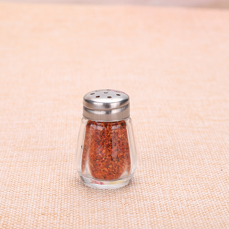 小号迷你带孔调料罐调味玻璃瓶便携户外烧烤佐料瓶家用调料瓶批发