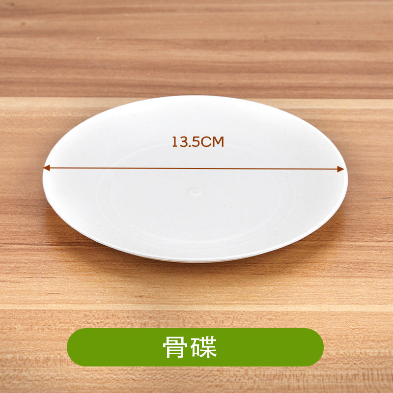 稻壳一次性盘子硬质耐高温塑料餐盘烧烤火锅圆形碟子方盘工厂批发