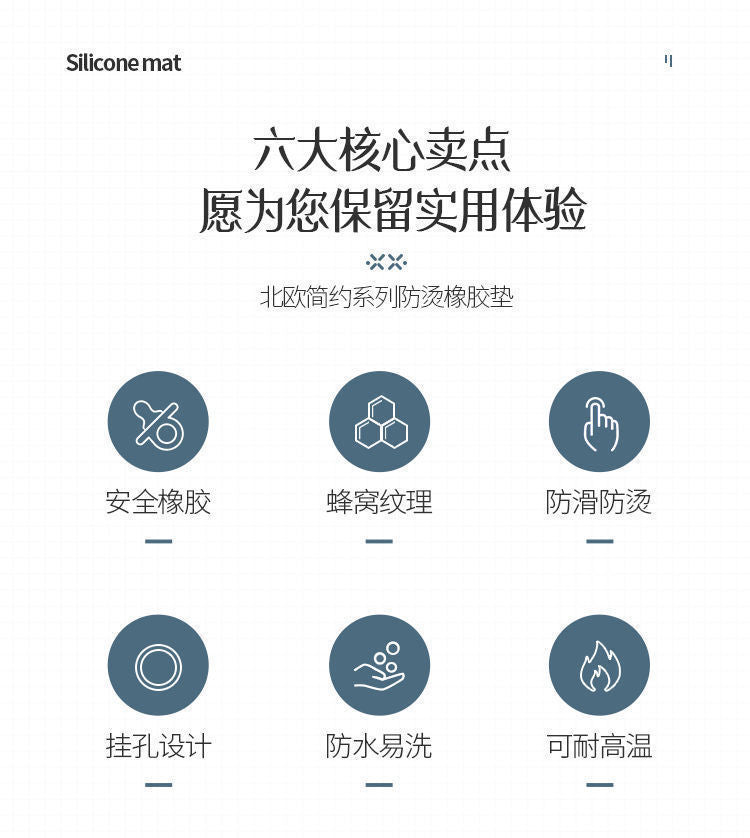 硅胶隔热垫餐桌垫防烫耐高温厨房家用杯垫锅垫砂锅垫加厚圆形餐垫