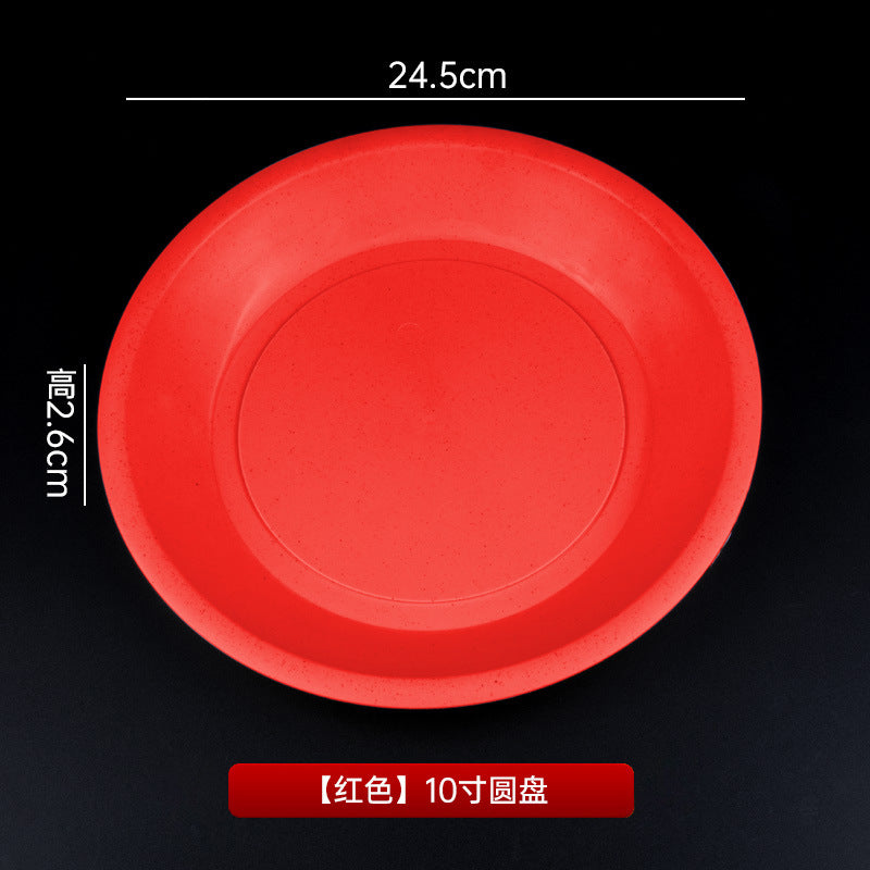 稻壳一次性盘子硬质耐高温塑料餐盘烧烤火锅圆形碟子方盘工厂批发