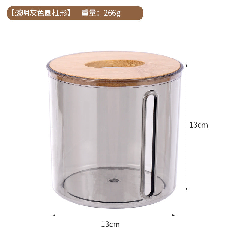 复合板盖北欧简约创意纸巾盒家用客厅茶几抽纸盒透明餐厅抽纸盒