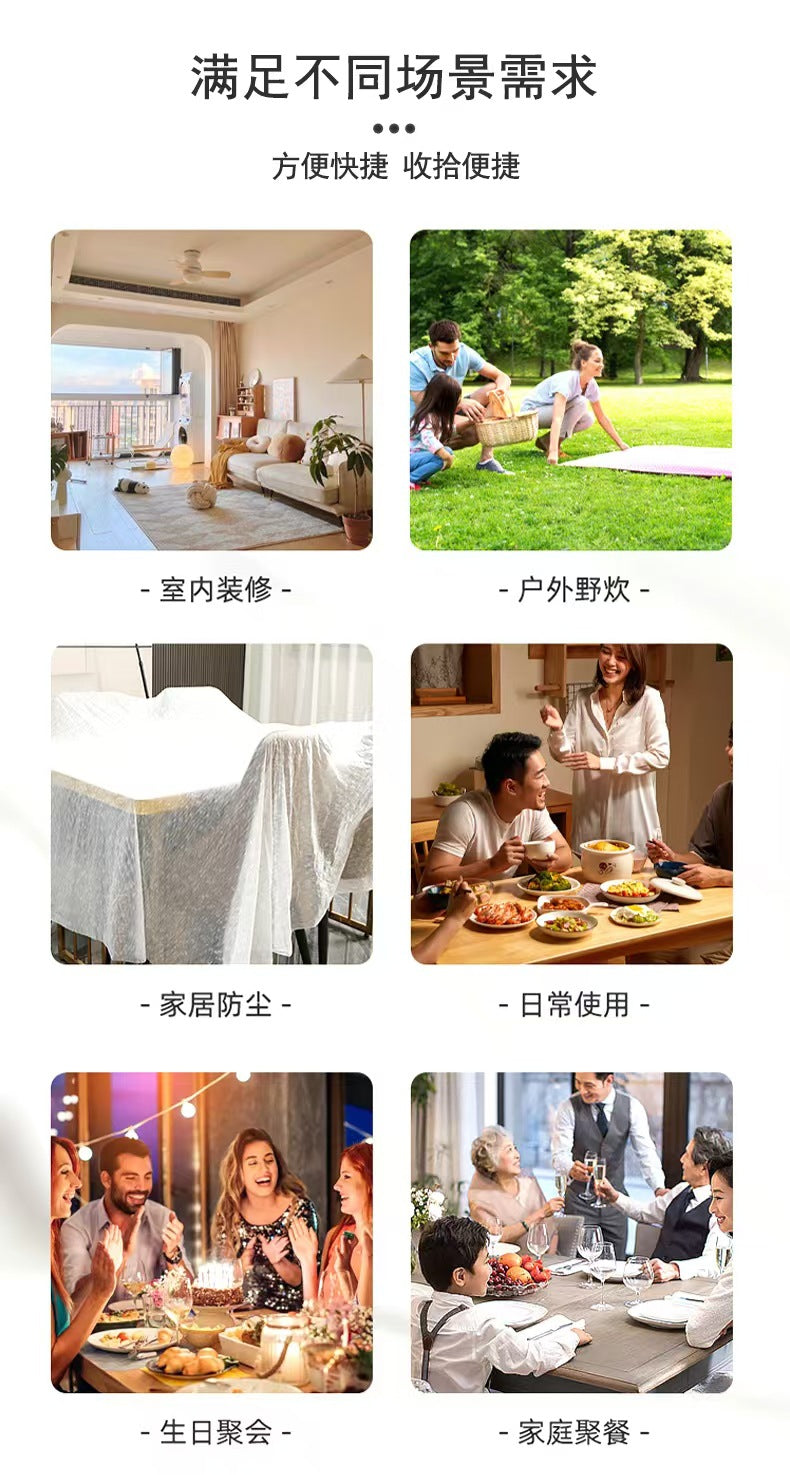 厂家直销 现货批发 一次性 peva圆形纯色桌布 跨境专供跨境爆款