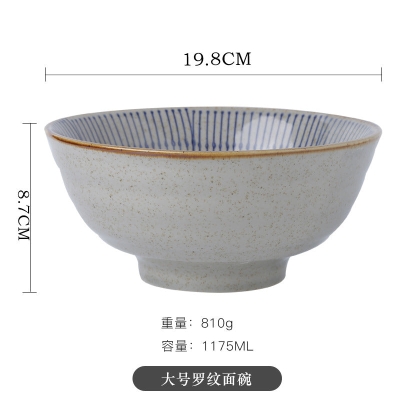 日式餐具碗碟套装组合陶瓷米饭碗泡面碗沙拉碗大汤碗家用酒店餐厅