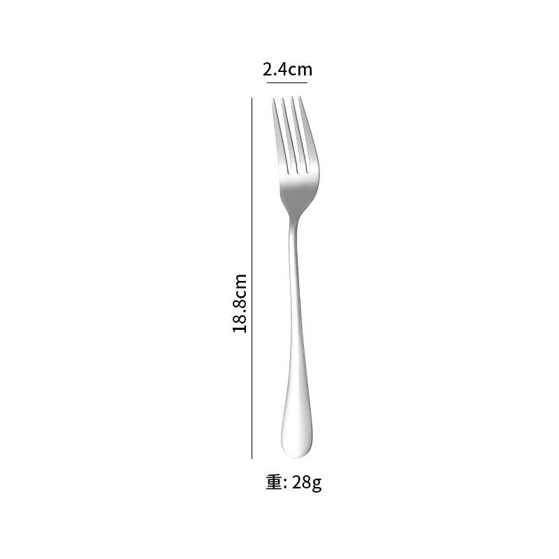 304不锈钢刀叉勺加厚1010餐具甜品圆勺尖勺跨境酒店西餐牛排刀叉