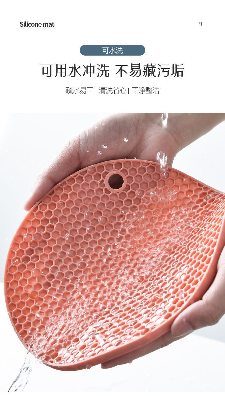 硅胶隔热垫餐桌垫防烫耐高温厨房家用杯垫锅垫砂锅垫加厚圆形餐垫