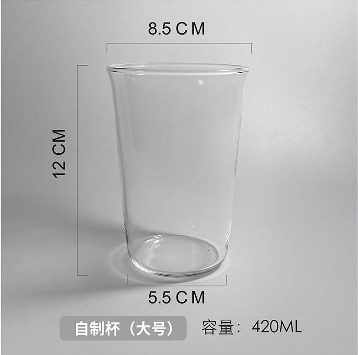 咖啡店透明高硼硅玻璃杯咖啡冷饮杯简约水杯家用玻璃单层杯冷萃杯