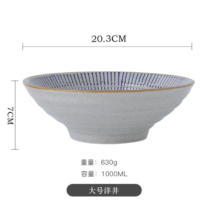 日式餐具碗碟套装组合陶瓷米饭碗泡面碗沙拉碗大汤碗家用酒店餐厅
