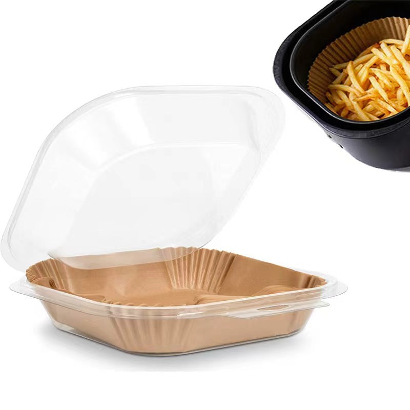 空气炸锅专用纸盘家用耐高温吸油纸垫食品级专用纸圆形方形烘焙纸