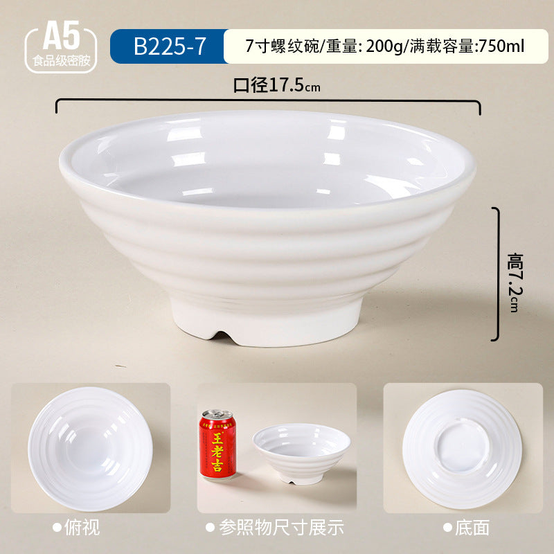 密胺餐具大碗商用双色斗笠碗麻辣烫碗塑料拉面碗面馆专用面碗批发