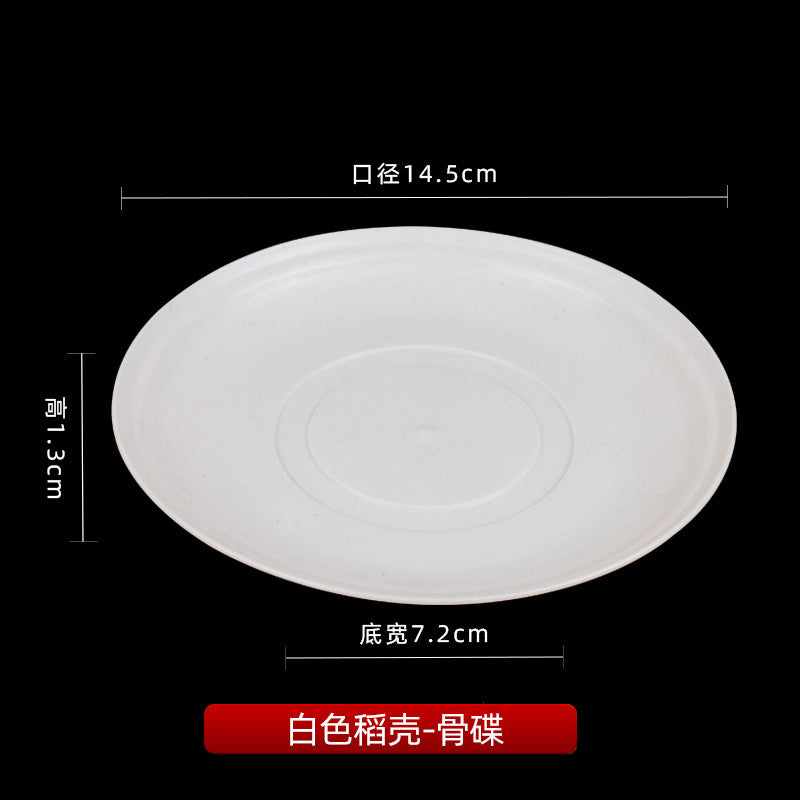 稻壳一次性盘子硬质耐高温塑料餐盘烧烤火锅圆形碟子方盘工厂批发