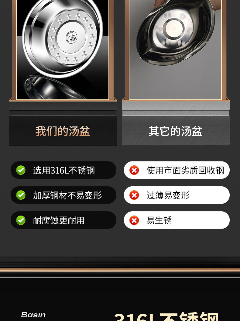 国产不锈钢盆子食品级洗菜不锈钢盆洗澡不锈钢碗厨房洗菜不锈钢盆