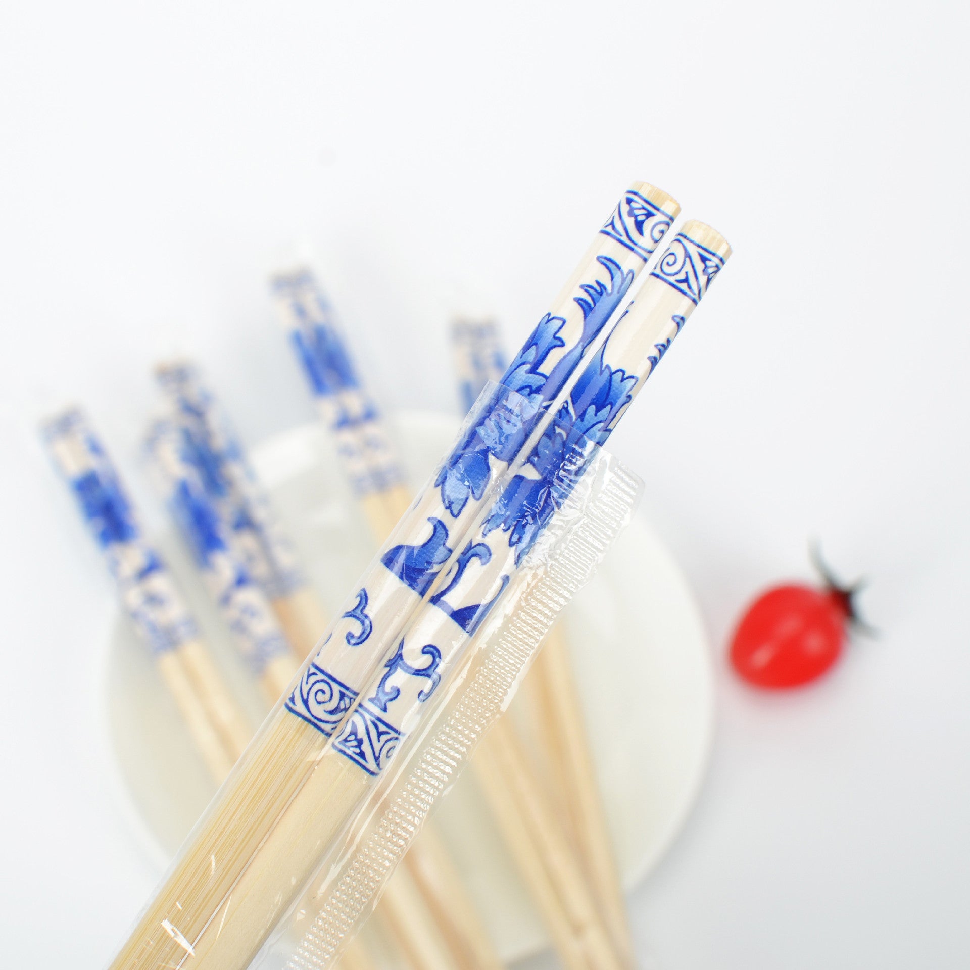 厂家批发一次性青花瓷方便竹筷饭馆筷子独立包装外卖打包外卖专用