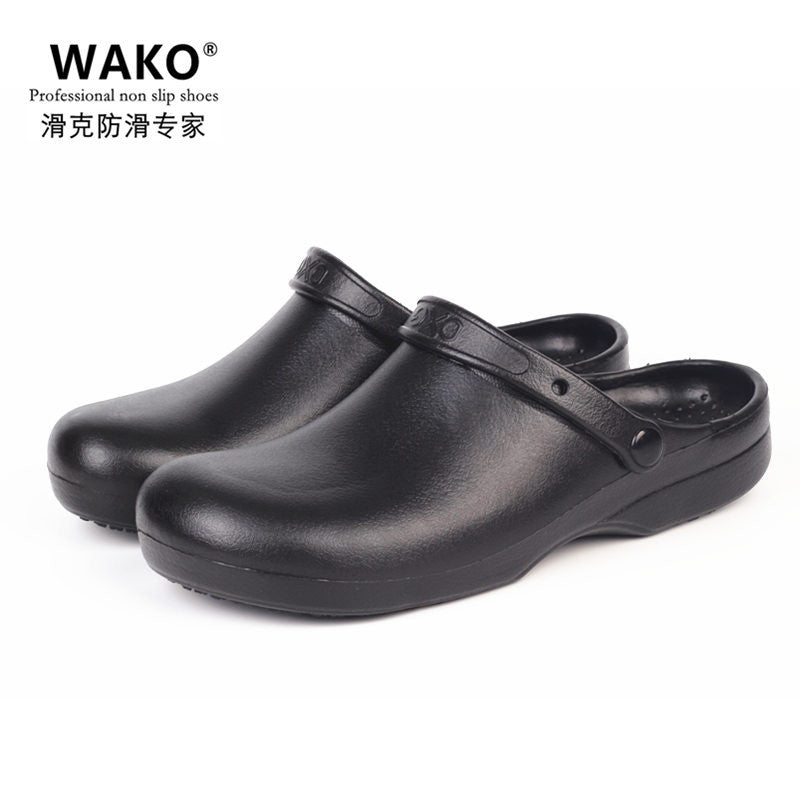 滑克WAKO厨师鞋防滑厨房鞋工作鞋防油防水耐磨后厨胶鞋专用EVA鞋